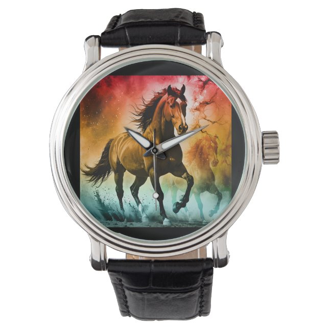 Pferd läuft  armbanduhr (Vorderseite)