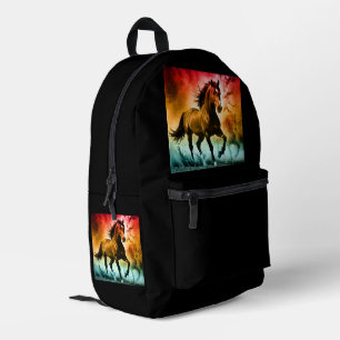 Pferd läuft bedruckter rucksack
