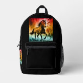 Pferd läuft bedruckter rucksack (Vorderseite)