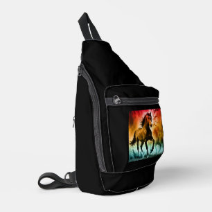 Pferd läuft  crossbody bag