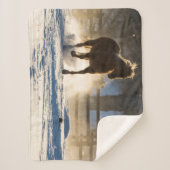 Pferd läuft durch den Schnee Sherpadecke (Vorderseite)