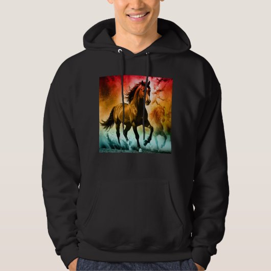Pferd läuft hoodie (Vorderseite)