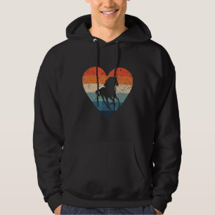 Pferd läuft Pferd reiten Retro Vintage 70er 60er J Hoodie