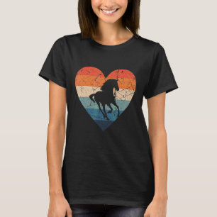 Pferd läuft Pferd reiten Retro Vintage 70er 60er J T-Shirt
