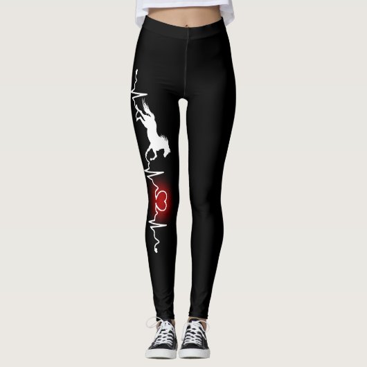 Pferd Legging für Frauen-Mama-Liebhaber-Mädchen Leggings (Vorderseite)