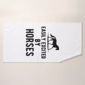 Pferd - Leicht von Pferden begeistert b Badehandtuch (Badehandtuch)