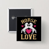 Pferd - Liebe Button (Vorne & Hinten)
