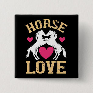 Pferd - Liebe Button
