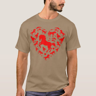 Pferd Liebe Heartoddlers Valentinstag Familie T-Shirt