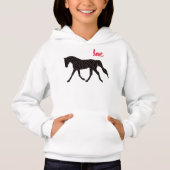 Pferd, Liebe und Herzen Hoodie (Vorderseite)