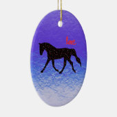 Pferd, Liebe und Herzen Keramik Ornament (Rechts)