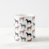 Pferd Lover Black Brown and Gray Stallions Kaffeetasse (Mittel)
