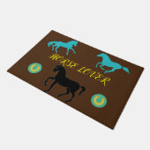Pferd Lover Doormat. Doormat Fußmatte (Schrägansicht)