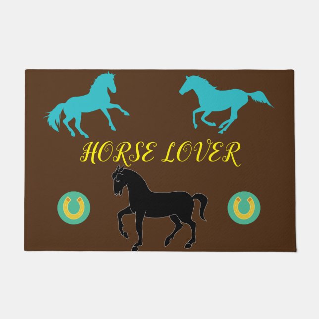 Pferd Lover Doormat. Doormat Fußmatte (Vorderseite)
