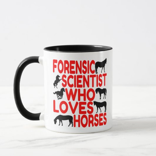 Pferd Lover Forensic Scientist Tasse (Links)