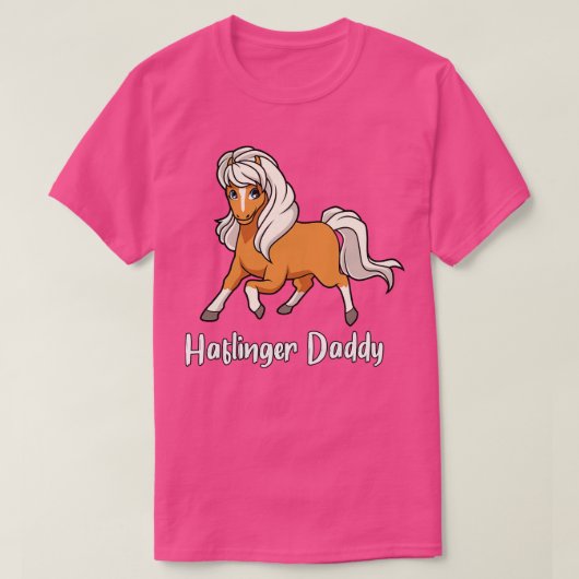 Pferd Lover Haflinger Daddy T-Shirt (Design vorne)