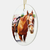 Pferd Lover_ Keramik Ornament (Links)