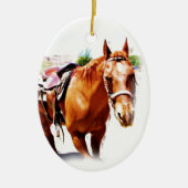 Pferd Lover_ Keramik Ornament (Vorne)