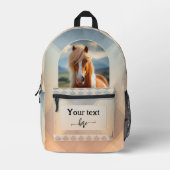 Pferd Lover Moderne Kunst Bedruckter Rucksack (Vorderseite)