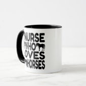 Pferd Lover Nurse Tasse (Vorderseite Links)