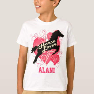 Pferd Lover Personalisiert Alani T-Shirt
