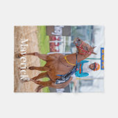 Pferd Lover Personalisiert Reittiere Foto Fleecedecke (Vorderseite (Horizontal))