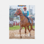 Pferd Lover Personalisiert Reittiere Foto Fleecedecke (Vorderseite)