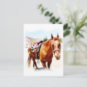 Pferd Lover_ Postkarte (Stehend Vorderseite)
