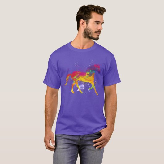 Pferd Lover Reitpferde Jockey Fan Polygon für T-Shirt (Vorne ganz)