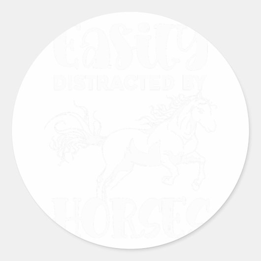 Pferd Lover Reitsport Reitsport Funny H Runder Aufkleber (Vorderseite)