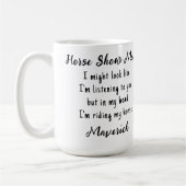 Pferd Lover Reittier Geschenk Funny Custom 1 Foto Kaffeetasse (Links)