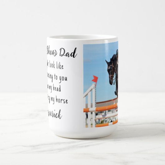 Pferd Lover Reittier Geschenk Funny Custom Foto Kaffeetasse (Mittel)
