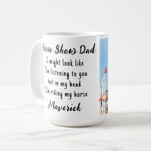 Pferd Lover Reittier Geschenk Funny Custom Foto Kaffeetasse (Vorderseite Links)