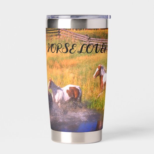 Pferd Lover River Scene Thermobecher (Links)