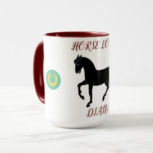 Pferd Lover zwei kräftige Tasse mit personalisiert