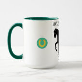 Pferd Lover zwei Töne Tasse mit personalisiertem N (Links)