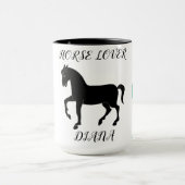 Pferd Lover zwei Töne Tasse mit personalisiertem N (Zentrum)