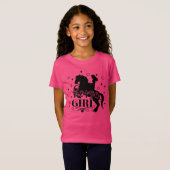 Pferd Mädchen T-Shirt (Vorne ganz)