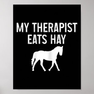 Pferd Mein Therapeut Isst Heu Lustiges Pferd Reite Poster