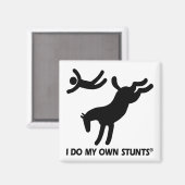 Pferd meine eigenen Stunts Magnet (Vorderseite/Rückseite)