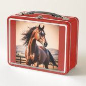 Pferd Metall Brotdose (Vorderseite)