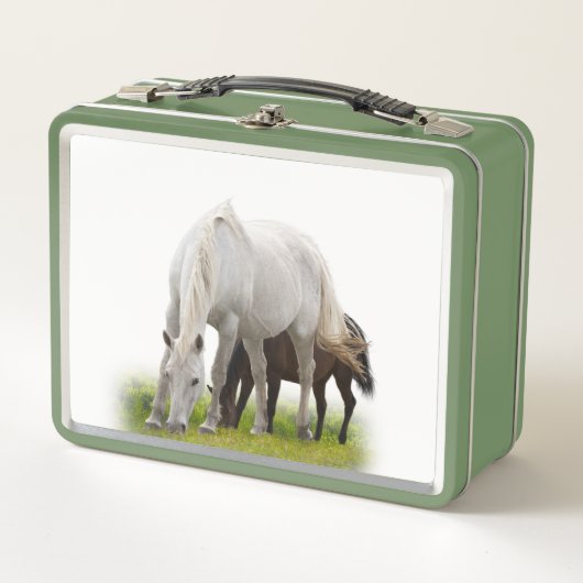 Pferd Metall Brotdose (Vorderseite)