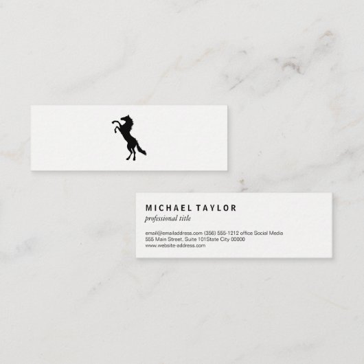 Pferd Mini Visitenkarte (Vorne/Hinten)