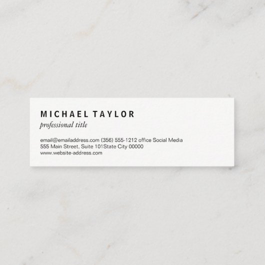 Pferd Mini Visitenkarte (Rückseite)