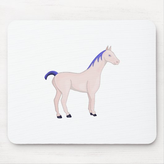 Pferd mit blauem Mane Mousepad (Vorne)