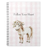 Pferd mit Blume Notizblock (Vorderseite)