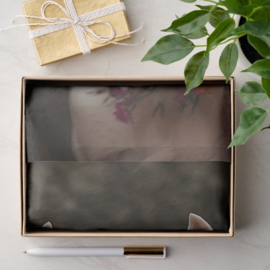 Pferd mit Blumendekoren 1 Dekopapier Seidenpapier (Geschenk)