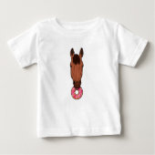 Pferd mit Donut Baby T-shirt (Vorderseite)