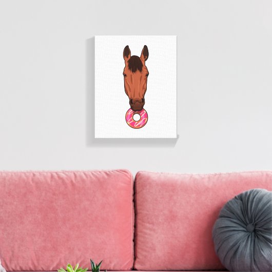 Pferd mit Donut Leinwanddruck (Insitu (Wohnzimmer))