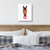 Pferd mit Donut Leinwanddruck (Insitu (Schlafzimmer))